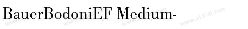 BauerBodoniEF Medium字体转换